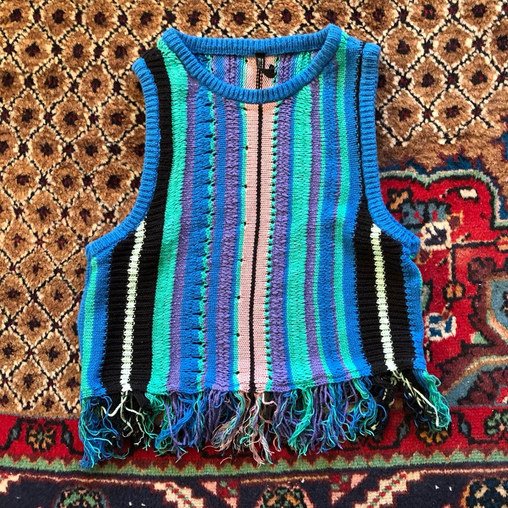 Knit Multi-Colored Crop Top